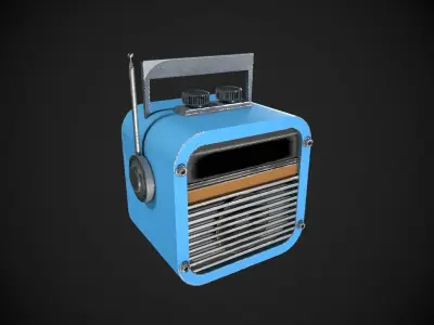 Vintage - Retro Radio 2 3D model
