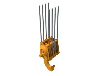 Crane Hook 3D model 6
