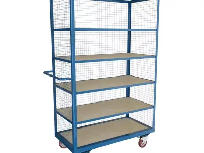  Novo metal industrial work cabinet on wheels 3D model