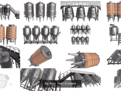 Big Steel  Tank 3D Model Pack