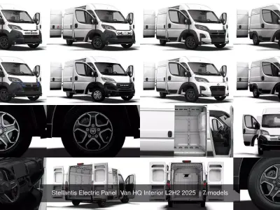 Stellantis Electric Panel  Van HQ Interior L2H2 2025  3D Model Pack