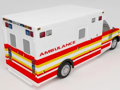 Ambulance 4K 3D model
