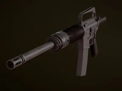 M231 Firing Port Weapon Low-poly 3D model
