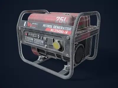 Dirty Petrol Generator 3D model 3D model
