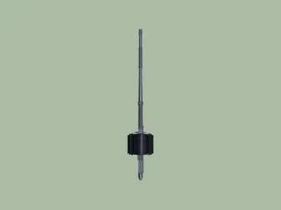 Hispano-Suiza HS404 20mm cannon for aircraft 3D model