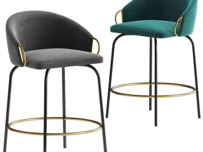 Claire Counter Bar Stool 3D model