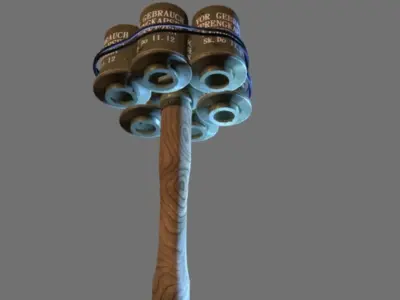 big granade Low-poly 3D model