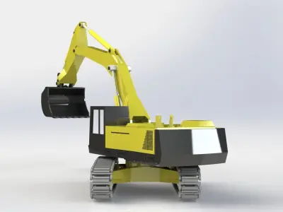 Excavator 3D model shop