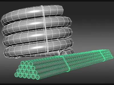 Industrial Pipe Deco Pack Low-poly 3D model