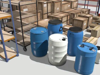 Warehouse Props Pack 1 unreal asset Low-poly 3D model