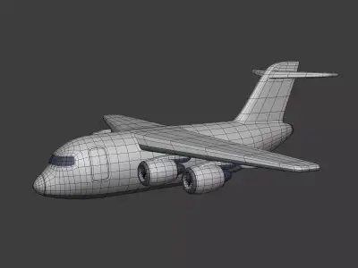 Generic Military Cargo Plane Low-poly 3D model