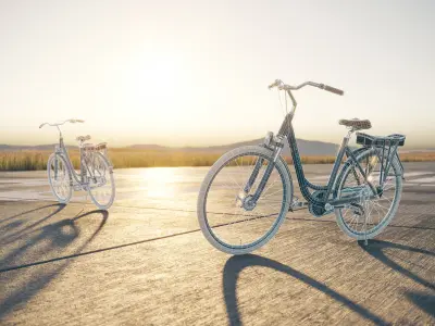 Woman bicycle 3D model