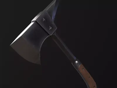 Fantasy Axe PBR Low-poly 3D model