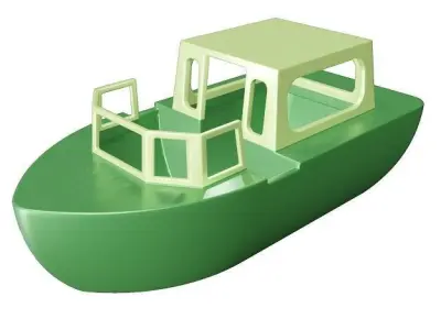 Marvelous Tourist Boat Toy Low-poly 3D model
