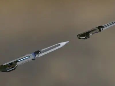 scifiKnife for game  Low-poly 3D model