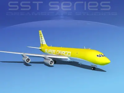 Boeing 707-320 SS Super Cargo 1 3D model