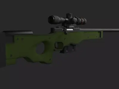 AWP 3D Model sniper rifle Free 3D model