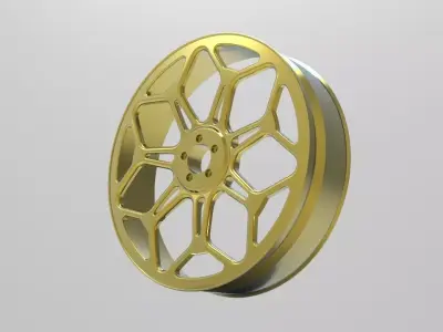 Premium 3D Printed Aluminum Rim for Luxury Vehicles II 3D print model