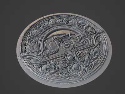 Car Pendant Medallion 3D print model 128