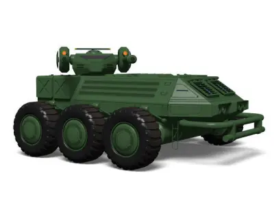 wheeled armored vehicle 3D model