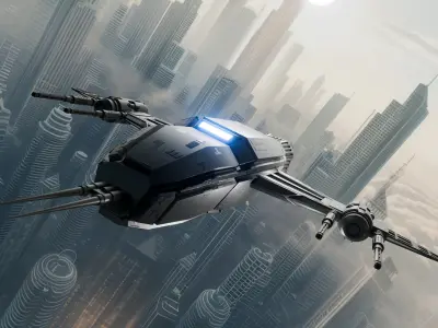ufo shuttle spaceship spacecraft Free 3D model