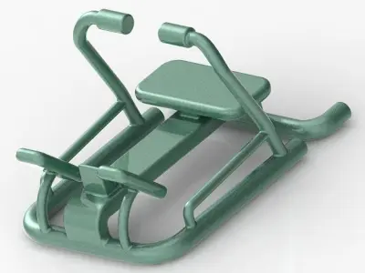 Stylish Gym Rowing Machine 3D print model