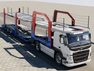 Volvo FM Car Transporter 3D model