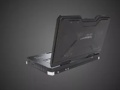  Construction Site Military Laptop Low-poly 3D model