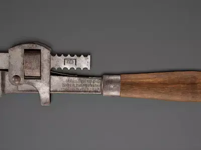 Wrench - Low Poly Game-Ready - PBR Textured Tool Asset Low-poly 3D model