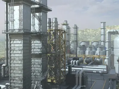 oil factory 3D model get