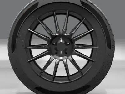 High-Detailed WHEEL inspired by PIRELLI P ZERO Free 3D model