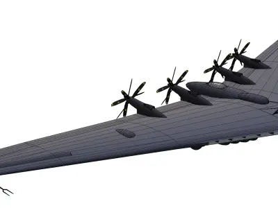 Northrop XB-35 Low-poly 3D model