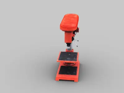 Bench drill lowpoly Low-poly 3D model