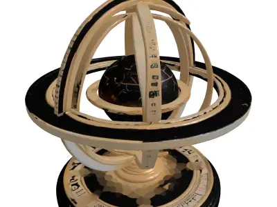 Armillary Sphere Celestial Globe Model 3D model