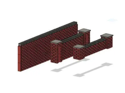 Model Railway Brick Wall Various Heights see Pictures 3D print model