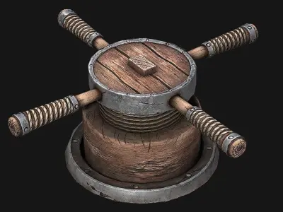 Rotating Mechanism Low-poly 3D model