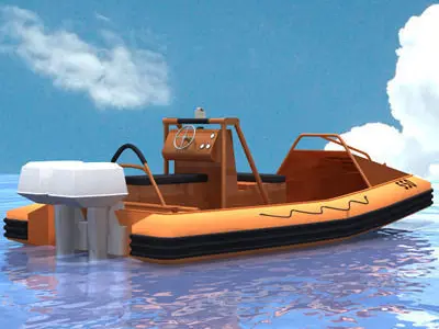 Rescue boat 01 3D model