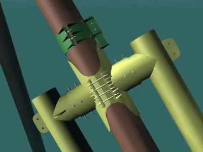 Seahorse repair clamp Free 3D model