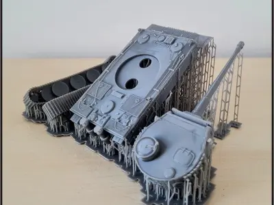 Panzer VI Tiger Ausf E 1943 middle - miniatures tabletop scenery 3D print model