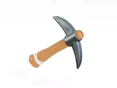 Game Ready Pickaxe Low-poly 3D model