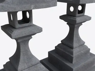 Stone Temple Lantern 3D model