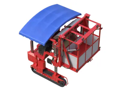 Ochiai OHC-W Tea Harvesting Machine Low-poly 3D model