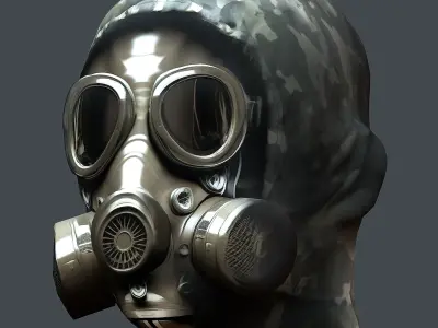 Helmet 3d model military combat Military scifi Low-poly 3D model