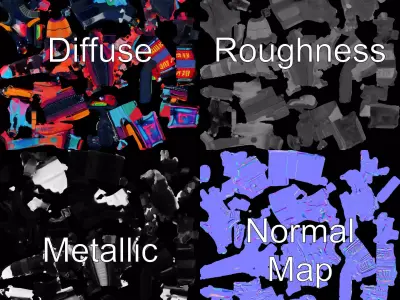 Vibrant Tactical Rifle model pack Low-poly 3D model purchase