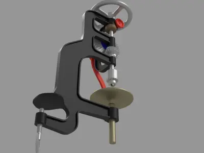 Old type drill 3D model
