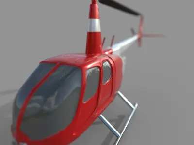 Helicopter Tourism Low-poly 3D model