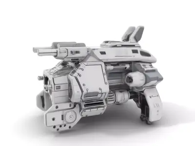 Futuristic Combat Vehicle model pack Low-poly 3D model