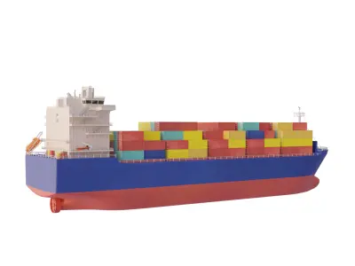 Container ship - Cargo ship 3D model