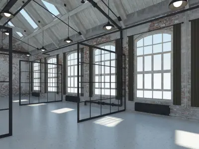 Loft Office interior 4 3D model