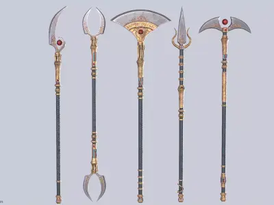 Anubis weapon collection 3D Model Pack